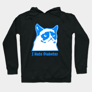 I Hate Diabetes Blue Hoodie